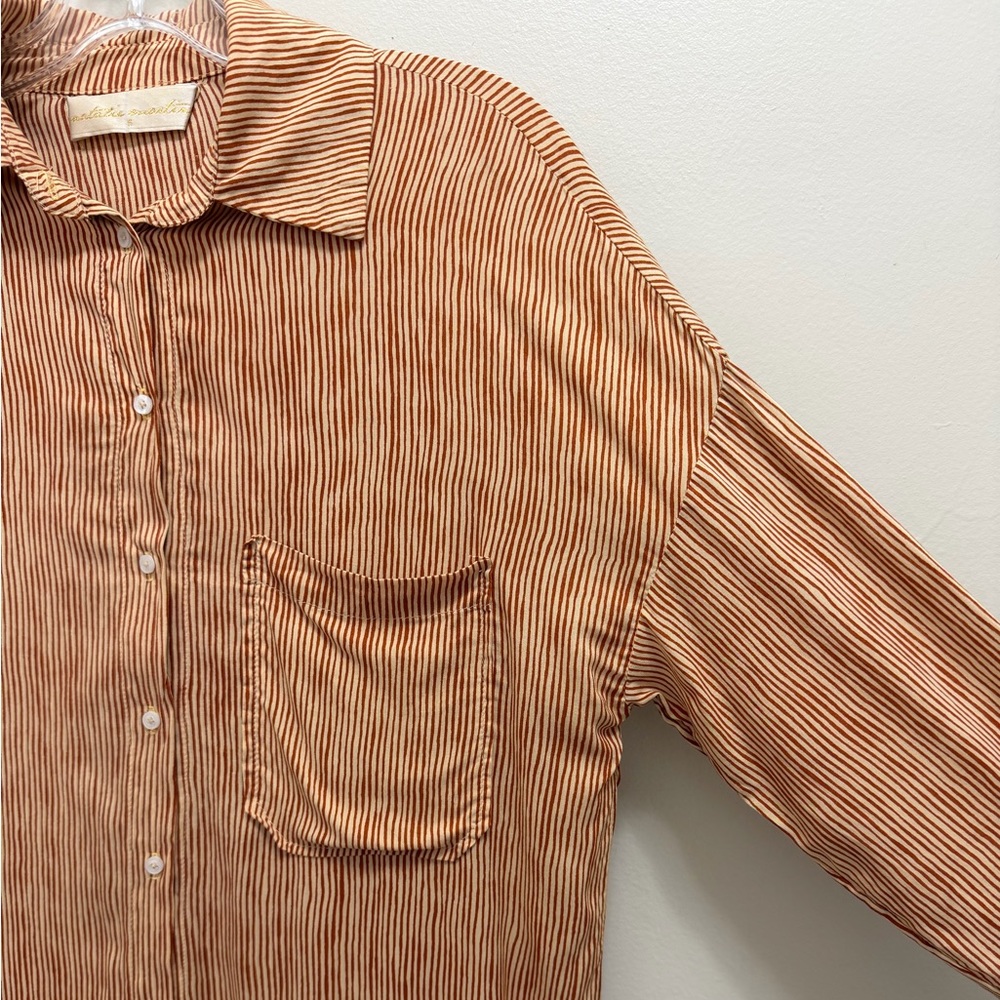 Natalie Martin Button Up Shirt Long Sleeve Striped Size S - Picture 4 of 7